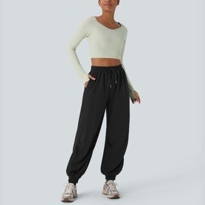 Halara High Waisted Drawstring Running Joggers, Size S